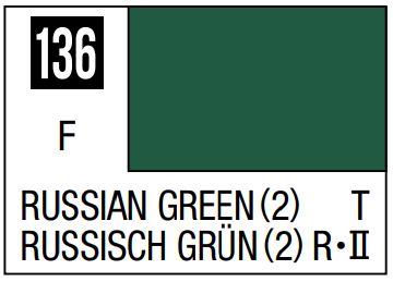 MR HOBBY 10ml Lacquer Based Flat Russian Green 2