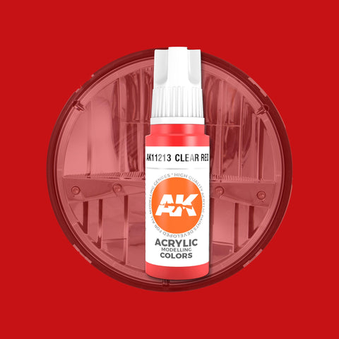 AKI Clear Red 3G Acrylic Paint 17ml Bottle