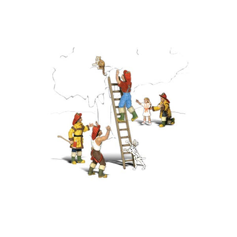 WOODLAND SCENICS N Figures: Firemen to the Rescue