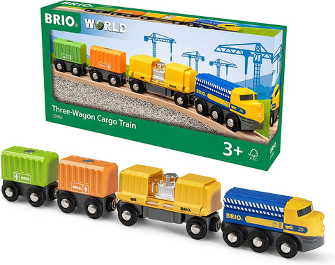 BRIO Three-Wagon Cargo Train