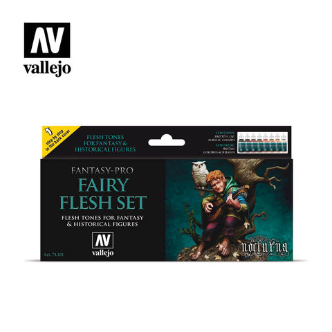 VALLEJO 17ml Bottle Fairy Flesh Tones Fantasy-Pro Paint Set (8 Colors)