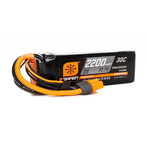 SPEKTRUM SMART LIPO 11.1V 3S 2200mah 30C W/ IC3