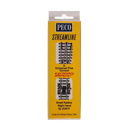 PECO SL-E391F Turnout, Small Radius, Right HandGHT