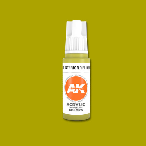 AKI Interior Yellow Green 3G Acrylic Paint 17ml Bottle