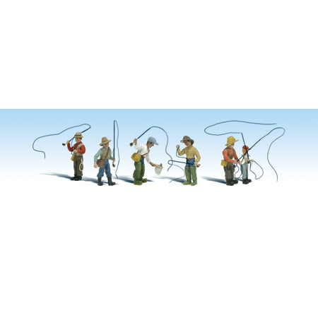 WOODLAND SCENICS HO Figures: Fly Fishermen