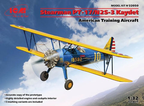 ICM 1/32 Stearman PT17/N2S3 Kaydet American Training Aircraft