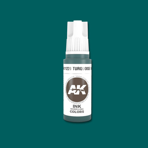 AKI Turquoise Ink 3G Acrylic Paint 17ml Bottle