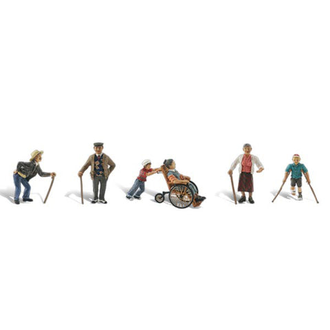 WOODLAND SCENICS HO Figures: Physically Challenged