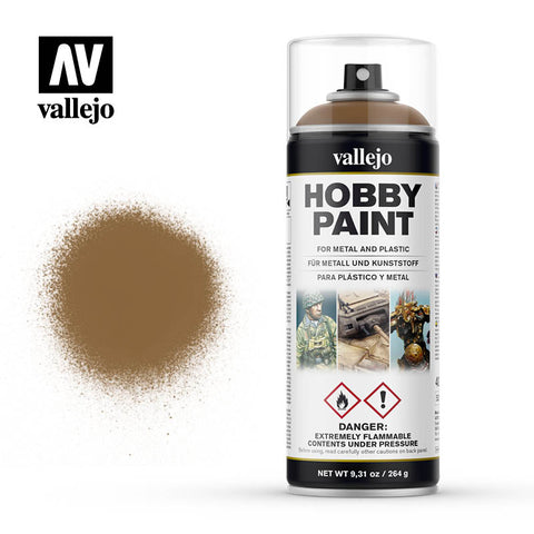 VALLEJO Solvent-Based Acrylic Paint 400ml Spray Leather Brown