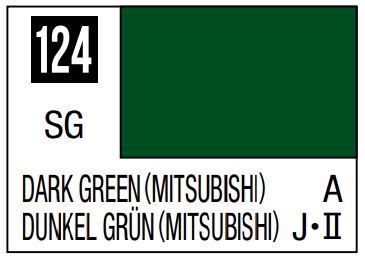 10ml Lacquer Based Semi-Gloss Dark Green Mitsubishi