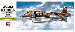 HASEGAWA 1/72 AV8A Harrier Aircraft