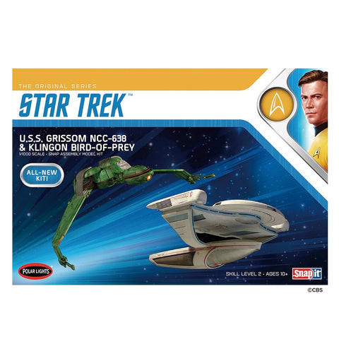 POLAR  LIGHTS 1/1000 Star Trek USS Grissom & Klingon Bird of Prey (Snap)