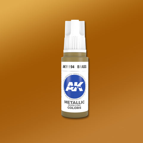 AKI Brass Metallic 3G Acrylic Paint 17ml Bottle