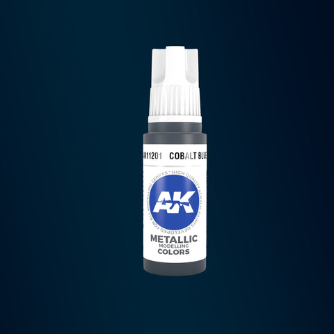 AKI Cobalt Blue Metallic 3G Acrylic Paint 17ml Bottle