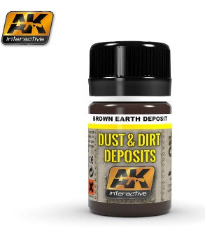 AKI Dust & Deposit Brown Earth Enamel Paint 35ml Bottle