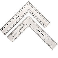ZONA 3" x 4" Stainless Steel L-Square Ruler (.022 Thick)