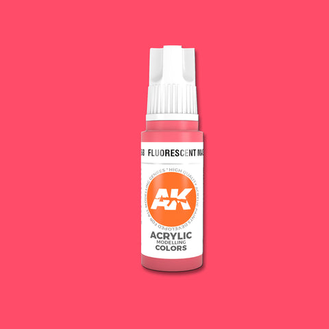 Fluorescent Magenta Acrylic Paint 17ml Bottle