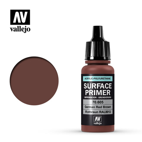 VALLEJO 17ml Bottle German Red Brown RAL 8012 Surface Primer