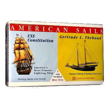 GLENCOE American Sails: 1/400 USS Constitution Frigate & 1/250  Fishing Schoone