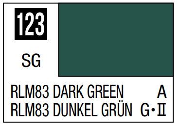 10ml Lacquer Based Semi-Gloss Dark Green RLM83