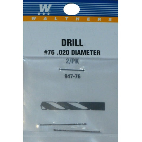 WALTHERS Drill Bit - pkg(2) -- #76 - .020" Diameter