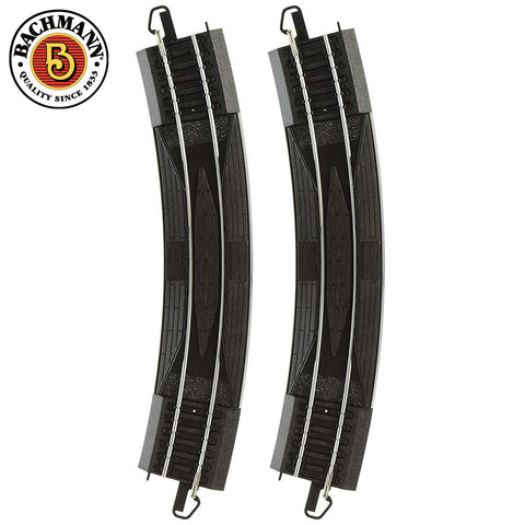 BACHMANN HO 18" Radius Curved Rerailer (Black Roadbed) (2/pk)