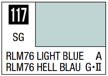 MR HOBBY 10ml Lacquer Based Semi-Gloss Light Blue RLM76