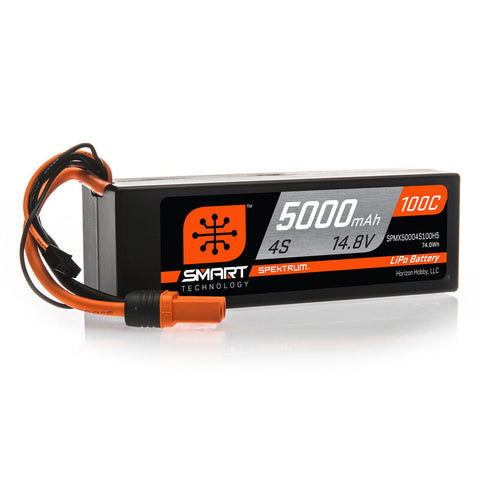 SPEKTRUM SMART LIPO 14.8V 4S 5000mah 100C W/ IC5