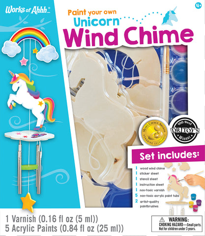 Classic Wood Paint Kit - Unicorn Wind Chime