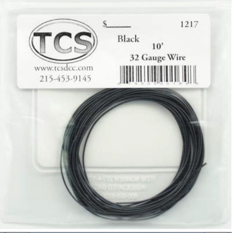 TCS 32-Gauge Wire - 10' 3.05m Roll -- Black