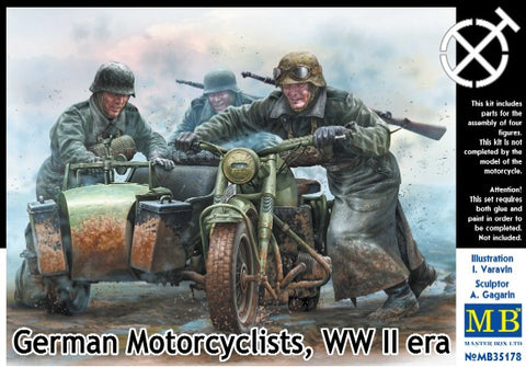 MASTERBOX 1/35 German Motorcyclists WWII Era (4)