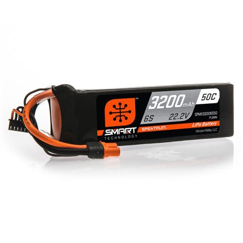 SPEKTRUM SMART LIPO 22.2V 6S 3200mah 50C W/ IC5