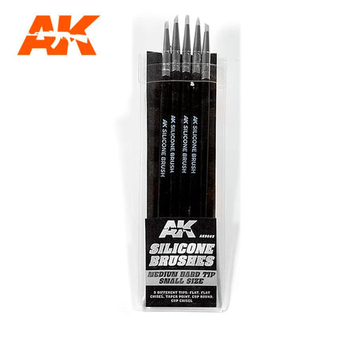 AKI Medium Tip Small Size Silicone Brushes (5)