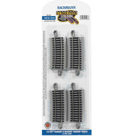 BACHMANN HO E-Z Track NS 1/3 of 33.25" Raduis Curved 4 Pieces