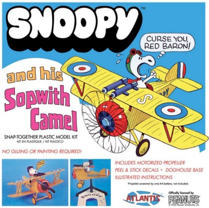 ATLANTIS Snoopy and His Sopwith Camel Bi Plane (Snap)