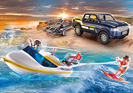 PLAYMOBIL PICK UP WITH SPEEDBOAT