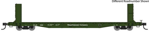 HO 0' Pullman-Standard Bulkhead Flatcar  Weyerhauser #1105