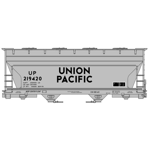 HO 2-BAY COVERED HOPPER UP