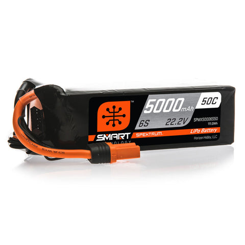 SPEKTRUM SMART LIPO 22.2V 6S 5000mah 50C W/ IC5