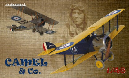 EDUARD 1/48 Camel & Co.: WWI Sopwith F1 Camel British BiPlane Fighter Dual Combo (Ltd Edition Plastic Kit)