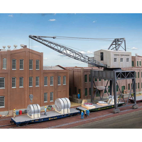 HO TRAVELING CRANE W/BRICK STREET KIT