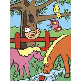 ROYAL Farm Animals Paint by Number Age 4+ (8.75"x11.75")