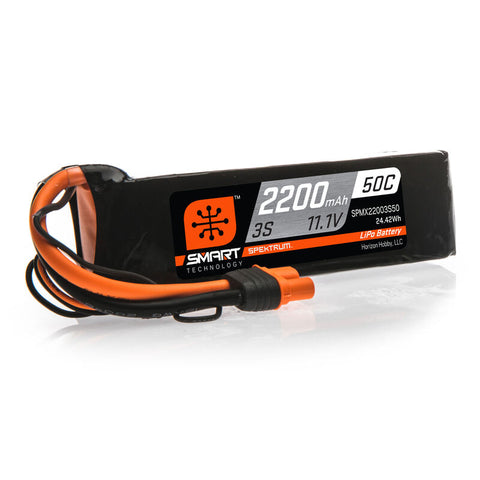 SPEKTRUM SMART LIPO 11.1V 3S 2200mah 50C W/ IC3