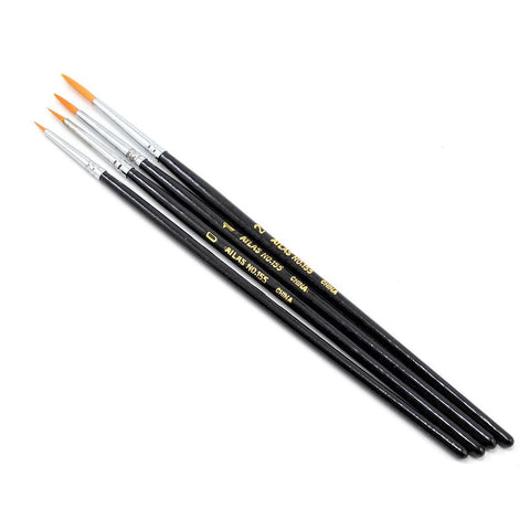 ATLAS BRUSH #155-4PS: 00,0,1,2 Taklon Liner Brushes (4)