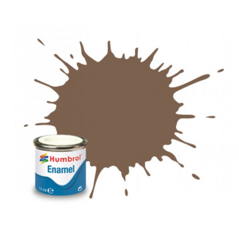 HUMBROL 14ml. Enamel Matte Dark Earth