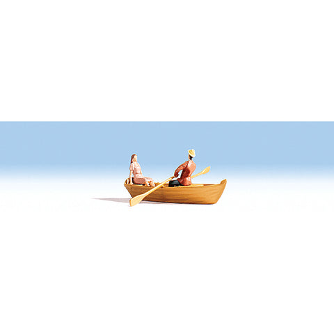 HO ROW BOAT W/ 2 FIGURES
