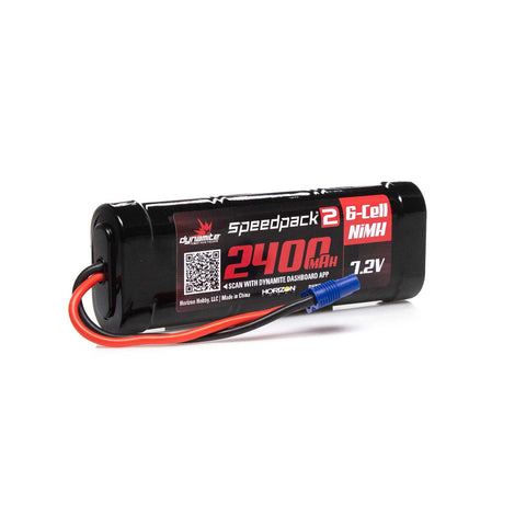 DYNAMITE NIMH 7.2V 6-CELL 2400mah FLAT W/ EC3