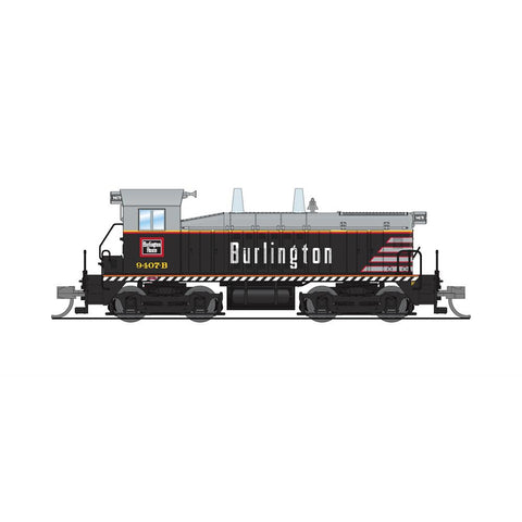 BROADWAY LIMITED N EMD NW2, CBQ 9412B, "Burlington" billboard, Paragon4 Sound/DC/DCC