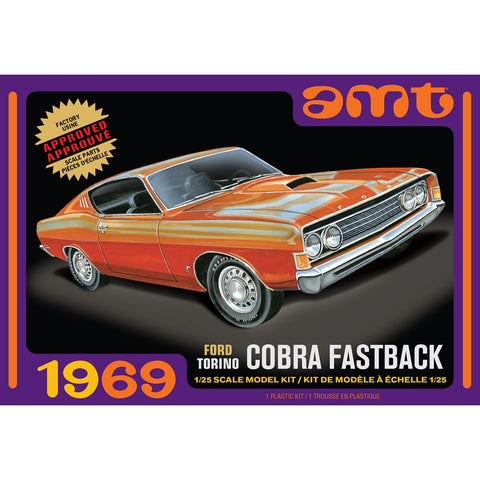 AMT 1/25 1969 Ford Torino Cobra Fastback Car