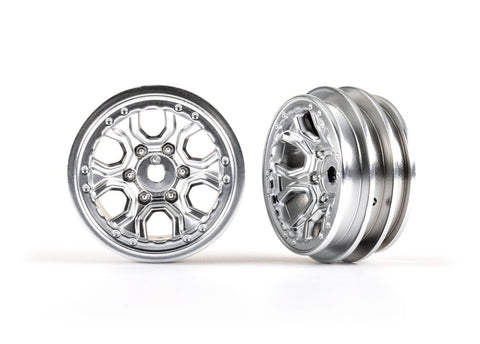 TRAXXAS TRX-4M Wheels, 1.0" (satin chrome) (2)